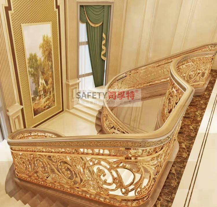 銅藝雕刻欄桿扶手，輕奢時尚，溫馨典雅(圖3)