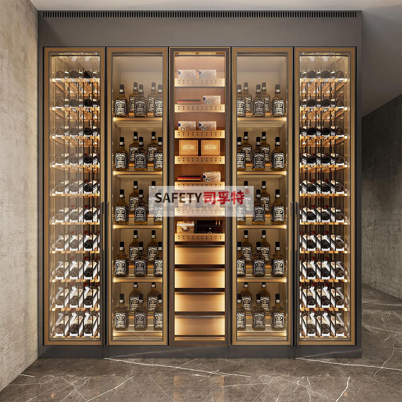 不銹鋼酒柜款式多樣，美觀時尚，經久耐用(圖1)