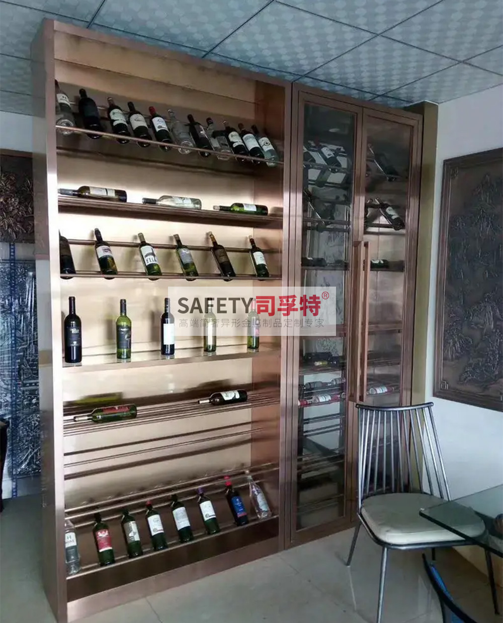 不銹鋼酒柜款式多樣，美觀時尚，經久耐用(圖4)