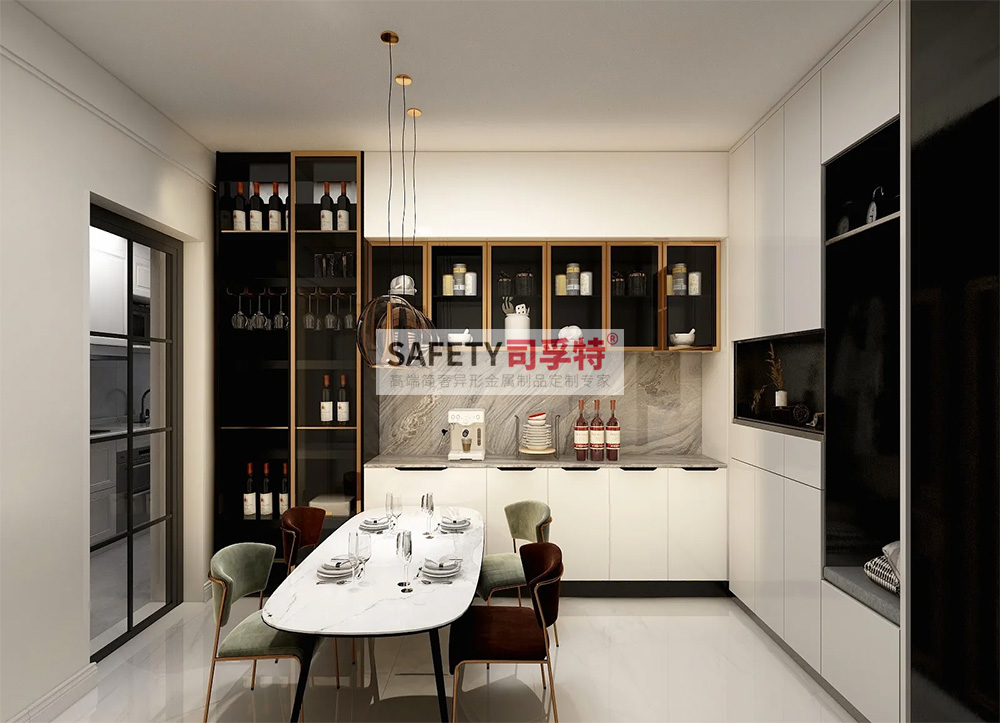 酒柜放到哪里合適？什么酒柜顯得高檔？【不銹鋼酒柜(圖3)